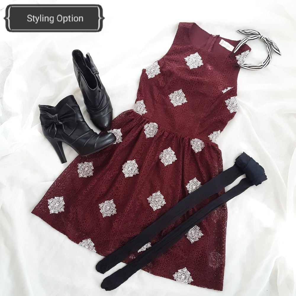Altar'd State • High-Neck • Lace • Skater Dress